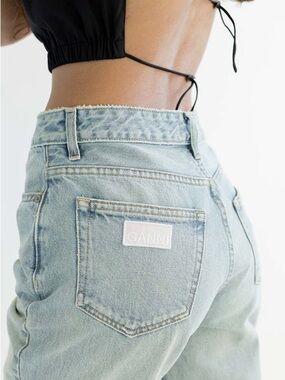 Ganni Light Wash Denim Jeans Sz 28 NWT